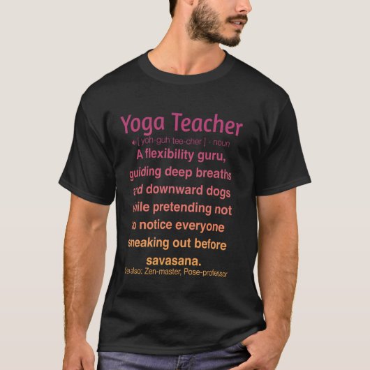 Lustiger Yoga-Lehrer 1 T-Shirt (Vorderseite)