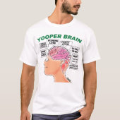 LUSTIGER YOOPER GEHIRN-T - SHIRT FÜR YOOPERS (Vorderseite)