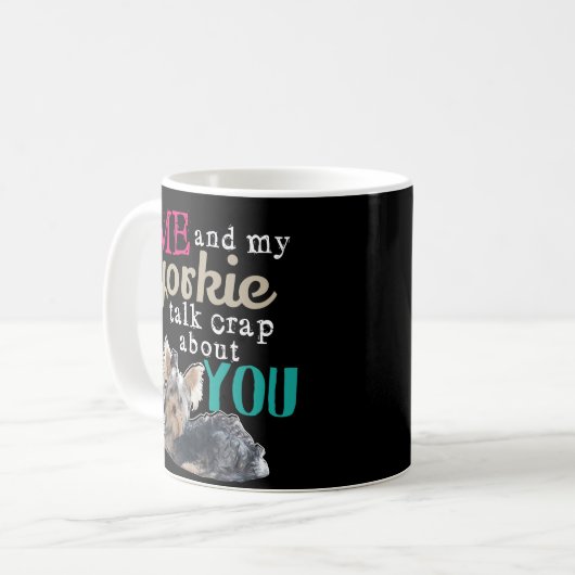 Lustiger Yorkie Kaffeetasse (Vorderseite Links)