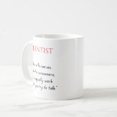 Lustiger Zahnarzt-Becher Kaffeetasse (Vorderseite Links)