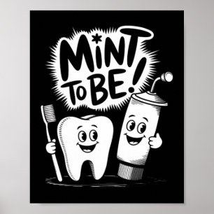 Lustiger Zahnarzt Valentinstag Mint To Be Dental Poster