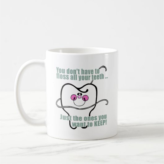 Lustiger Zahnarzthelfer Kaffeetasse (Links)