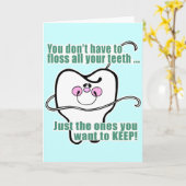 Lustiger Zahnarzthelfer Karte (Gelbe Blume)