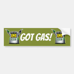 Lustiger Zapfsäulen-Humor Got Fuel Cartoon-Grafi Autoaufkleber