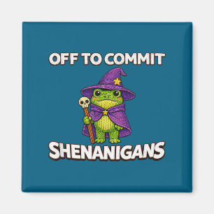 Lustiger Zauberer-Design für Off-Commit-Scherze Magnet