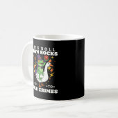 Lustiger Zauberer-Frosch reitet Gans Let's Roll Ta Kaffeetasse (Vorderseite Links)