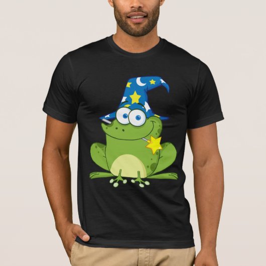 Lustiger Zauberer-Frosch T-Shirt (Vorderseite)
