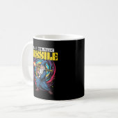 Lustiger Zauberer mit Raketenwerfer-Tasse Kaffeetasse (Vorderseite Links)