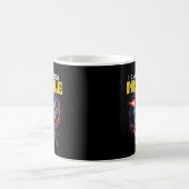 Lustiger Zauberer mit Raketenwerfer-Tasse Kaffeetasse (Mittel)