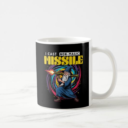 Lustiger Zauberer mit Raketenwerfer-Tasse Kaffeetasse (Rechts)