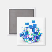 lustiger Zauberwürfel Magnet (Vorderseite/Rückseite)