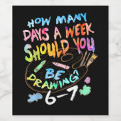 Lustiger Zeichen Sketchkünstler  Weinetikett (Einzelnes Label)