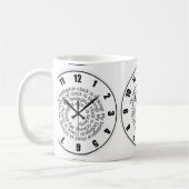 Lustiger Zeit-Uhr-Kaffee oder Tee-Tasse Kaffeetasse (Links)
