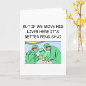 lustiger Zeitalterdoktorwitz Karte (Gelbe Blume)