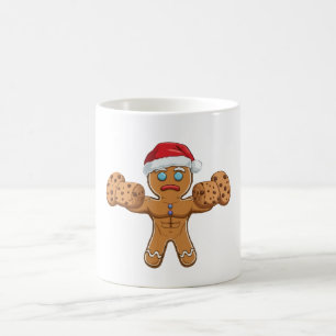 Lustiger zerrissener Weihnachtsmann aus Lebkuchen Kaffeetasse