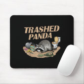 Lustiger zerstörter Panda Waschbär wird betrunkene Mousepad (Mit Mouse)