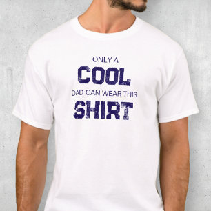 Lustiger Zitat Blau Typography Humor Cooler Vater T-Shirt