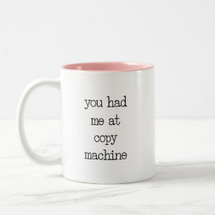 Lustiger Zitat Bürospruch Du hast mich bei Zweifarbige Tasse
