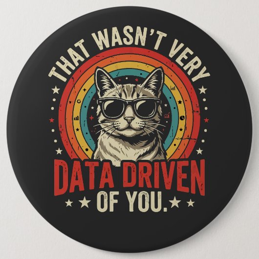 Lustiger Zitat eines Datenanalysten, das nicht seh Button (Vorderseite)