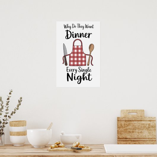 Lustiger Zitat Küche Poster (Küche)