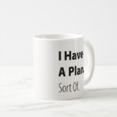 Lustiger Zitat-Monogramm Kaffeetasse (VorderseiteRechts)