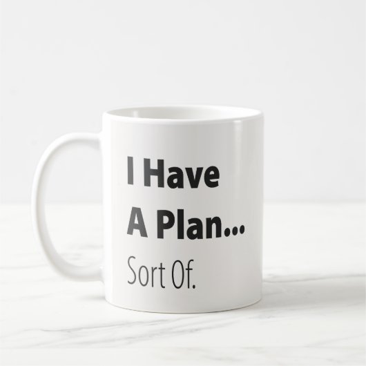 Lustiger Zitat-Monogramm Kaffeetasse (Links)