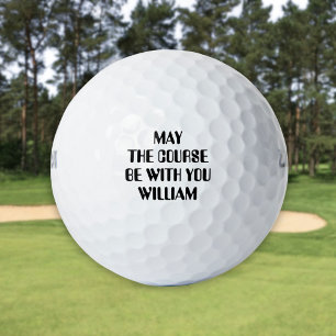 Lustiger Zitat-Spruch personalisierter Name Golfball