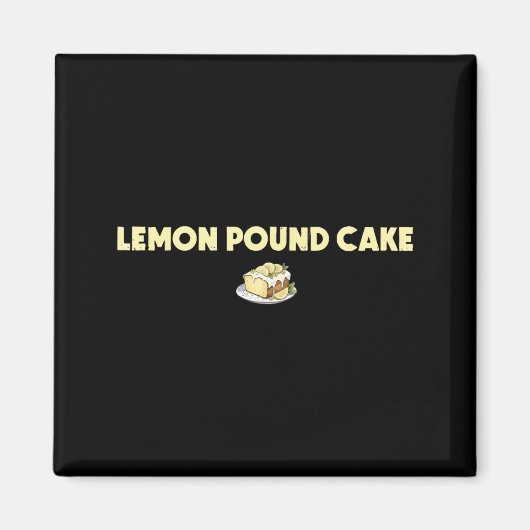Lustiger Zitronen- Pfundkuchen Magnet (Vorne)