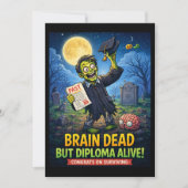Lustiger Zombie-Abschlussdesign Feiertagskarte (Vorderseite)