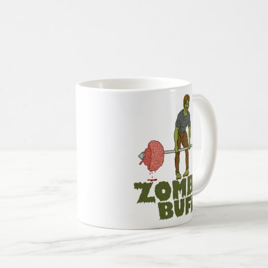 Lustiger Zombie-Büffelleder-Gewichts-Heber Kaffeetasse (VorderseiteRechts)