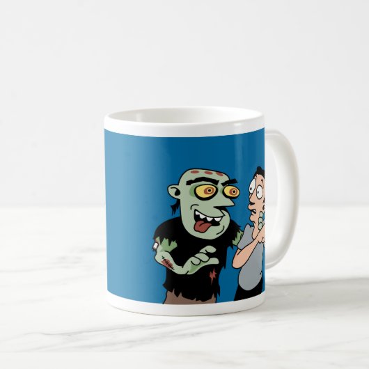 Lustiger Zombie-Entweichen-Plan-Kaffee Kaffeetasse (VorderseiteRechts)