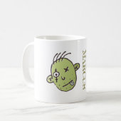 Lustiger Zombie Halloween Kaffeetasse (Vorderseite Links)