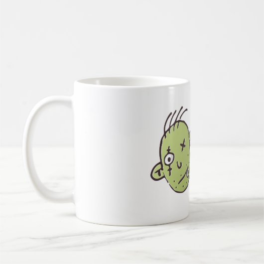 Lustiger Zombie Halloween Kaffeetasse (Links)