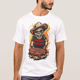 Lustiger Zombie lädt uns ein, einige Rippen auf We T-Shirt