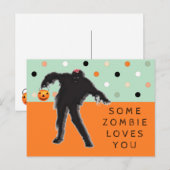 Lustiger Zombie Postkarte (Vorne/Hinten)
