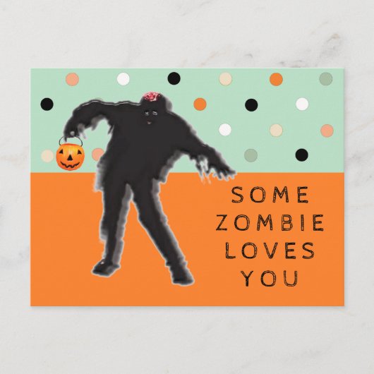 Lustiger Zombie Postkarte (Vorderseite)