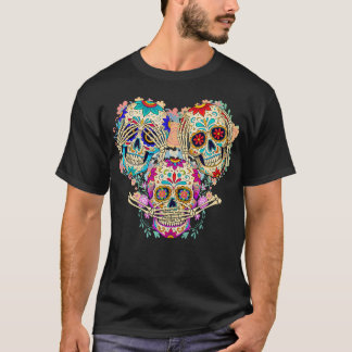 Lustiger Zuckerschädel Catrina Tag der Toten Dia D T-Shirt