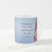 Lustiger zugespitzter Weihnachtskaffeebecher Mattglastasse (VorderseiteRechts)