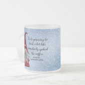 Lustiger zugespitzter Weihnachtskaffeebecher Mattglastasse (Vorderseite Links)