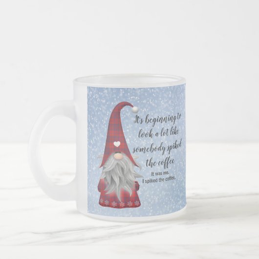 Lustiger zugespitzter Weihnachtskaffeebecher Mattglastasse (Links)