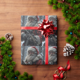 Lustiger Zweiter-Verfassungszusatz Weihnachtsmann Geschenkpapier