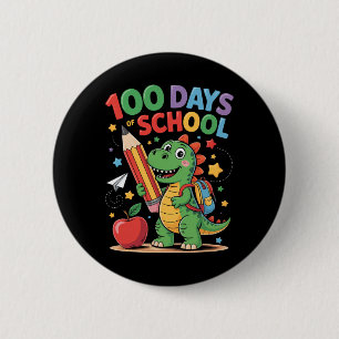 Lustiges 100-Tage-Schul-Shirt Mädchen Jungen Kind Button