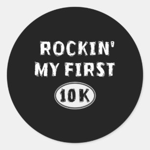 Lustiges 10k-Rennen-Training Neuer Läufer-Geschenk Runder Aufkleber
