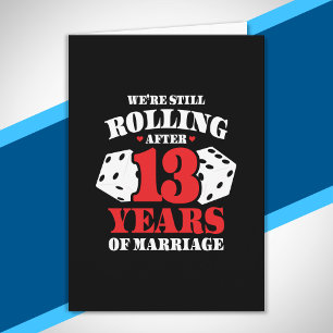 Lustiges 13. Hochzeitstag Paare seit 13 Jahren ver Karte