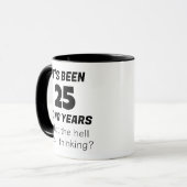 Lustiges 25. Jubiläum Tasse (Vorderseite Links)