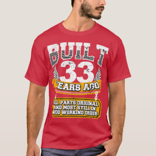 Lustiges 33. Geburtstags-Shirt Vintage Gebaut 33 J T-Shirt