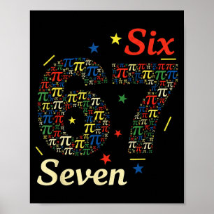 Lustiges 3.14 67 6 7 Meme-Design süße Mathe-Nerd G Poster
