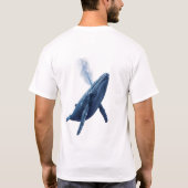 Lustiges 3D Blauwal T-Shirt (Rückseite)