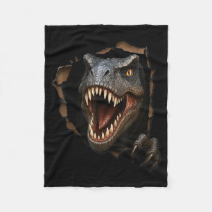 Lustiges 3D-Grafik mit Dinosaurier-Raptor und zerr Fleecedecke