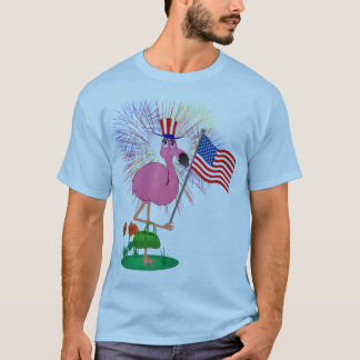 Lustiges 4. des Juli-Flamingo-Shirts T-Shirt